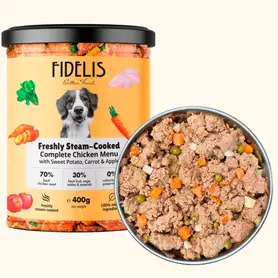 Sana Dog - Freshly Steam-Cooked Complete Chicken with Sweet Potato, Carrot & Apple 400g