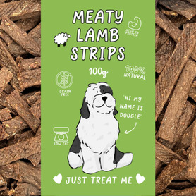Just 'Ere Fot Treats - Meaty Lamb Strips - 100g