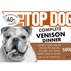 Burns Top Dog Venison Dinner Complete 500g