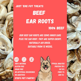 Just 'Ere Fot Treats - Beef Ear Roots