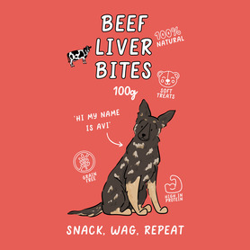 Just 'Ere Fot Treats - Beef Liver Bites 100g