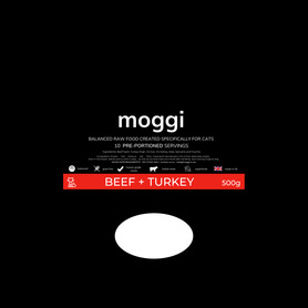 Moggi Beef & Turkey 500g