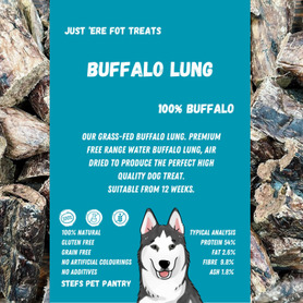 Just 'Ere Fot Treats - Buffalo Lung Bites 1kg