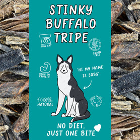 Just 'Ere Fot Treats - Stinky Buffalo Tripe 500g