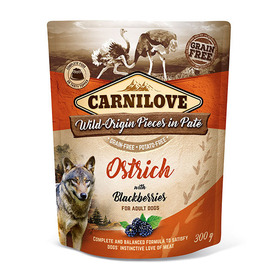 Carnilove Dog Pouch - Ostrich with Blackberries 300g