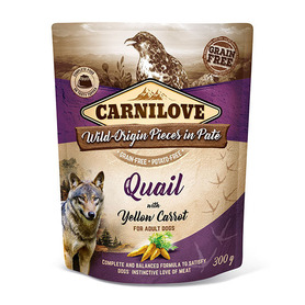 Carnilove Dog Pouch - Quail with Yellow Carrot 300g