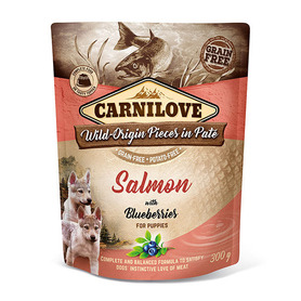 Carnilove Puppy Pouch - Salmon with Blueberries 300g