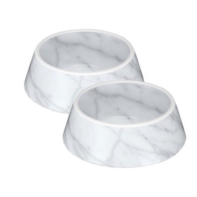 Tarhong Carrara Marble Medium Pet Bowl
