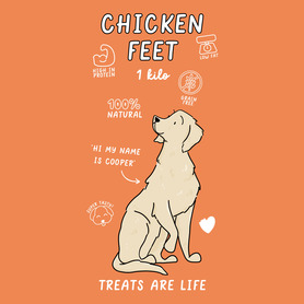 Just 'Ere Fot Treats - Dried Chicken Feet 1kg