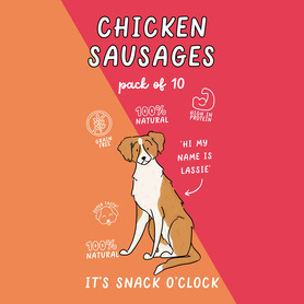 Just 'Ere Fot Treats - Chicken Sausages - Pack of 10