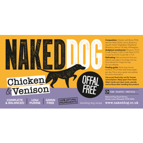 Naked Dog Chicken & Venison (Offal Free) 2x500g
