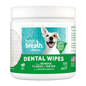 TropiClean Fresh Breath Dental Wipes 50pk