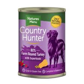 Natures Menu Country Hunter Tin - Farm Reared Turkey with Superfoods 