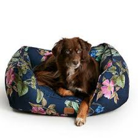 Joules Botanical Floral Dog Box Bed