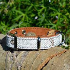 *REDUCED TO CLEAR* Earthbound Herringbone Grey Collar - Extra Large 50-60cm