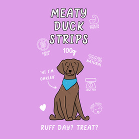 Just 'Ere Fot Treats - Meaty Duck Strips - 100g