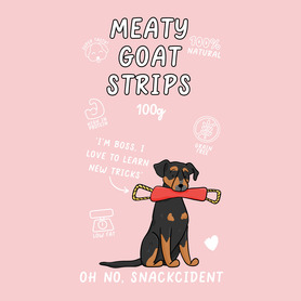 Just 'Ere Fot Treats - Meaty Goat Strips - 100g