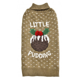 House of Paws Little Christmas Pudding Jumper - Brown