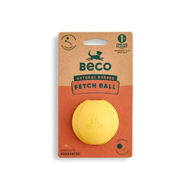 Beco Natural Rubber Fetch Ball Yellow