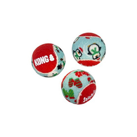 KONG Holiday SqueakAir Balls 6pk Small