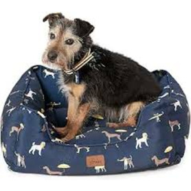 Joules Dog Print Box Bed