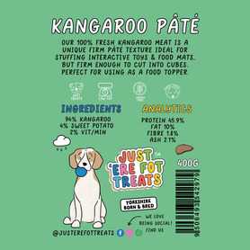 Just 'Ere Fot Treats - Kangaroo Pate 400g