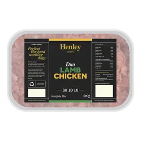 Henley Raw Lamb & Chicken 500g