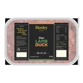 Henley Raw Lamb & Duck 500g