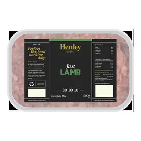 Henley Raw Just Lamb 500g