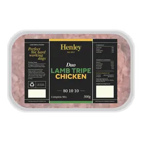 Henley Raw Lamb Tripe & Chicken 500g