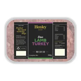 Henley Raw Lamb & Turkey 500g