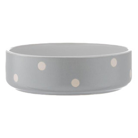 Mason Cash Grey Bowl with White Polka Dots