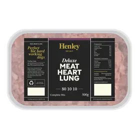 Henley Raw Meat, Heart & Lung 500g