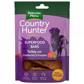 Natures Menu Country Hunter Superfood Bars - Turkey, Cranberry & Pumpkin