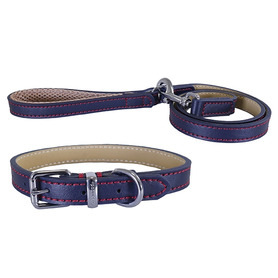 *CLEARANCE* Rosewood Luxury Leather Navy Collar
