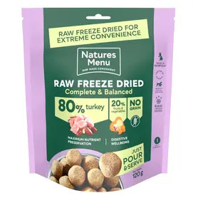 *10% off* Natures Menu Freeze Dried Raw 80/20 - Turkey 120g