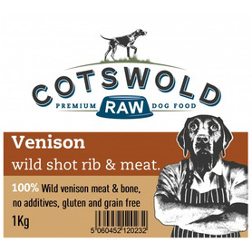 Cotswold RAW Venison Ribs with Meat 1kg *Passed Best Before*