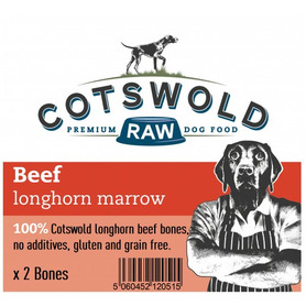 Cotswold RAW Beef Longhorn Marrow Bone Pack of 2