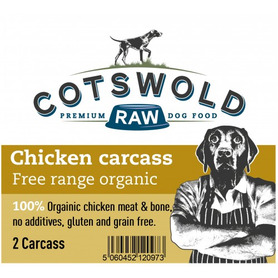 Cotswold RAW Organic Chicken Carcasses x2