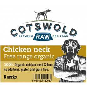 Cotswold RAW Organic Chicken Necks PK8