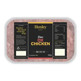 Henley Raw Ox & Chicken 500g