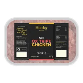 Henley Raw Ox Tripe & Chicken 500g
