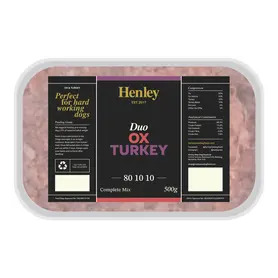 Henley Raw Ox & Turkey 500g