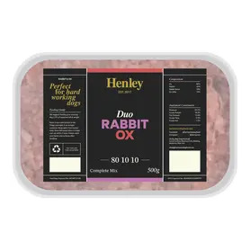 Henley Raw Rabbit & Ox 500g