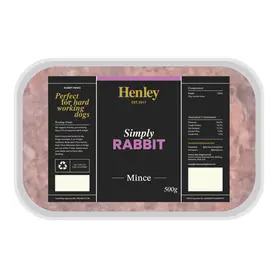 Henley Raw Rabbit Mince  500g *Please read description* 
