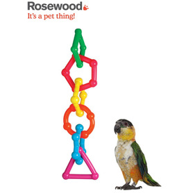 Rosewood Geometric Chain Parrot Toy