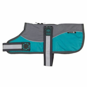 Outhwaite Reflective Grey/Teal Padded Harness Coat w/o Collar