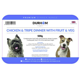 DAF Premium Dinners 500g - Chicken & Tripe Dinner with Fruit & Veg