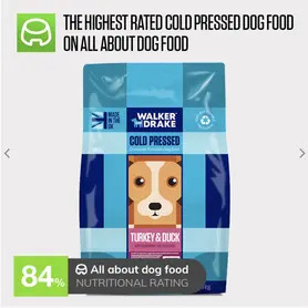 Walker and Drake Turkey & Duck Cold Pressed 6kg