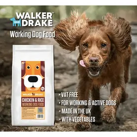 Walker and Drake Working Dog Chicken & Rice Cold Pressed 12KG
